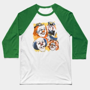 Vintage Creepy Ass Clowns Baseball T-Shirt